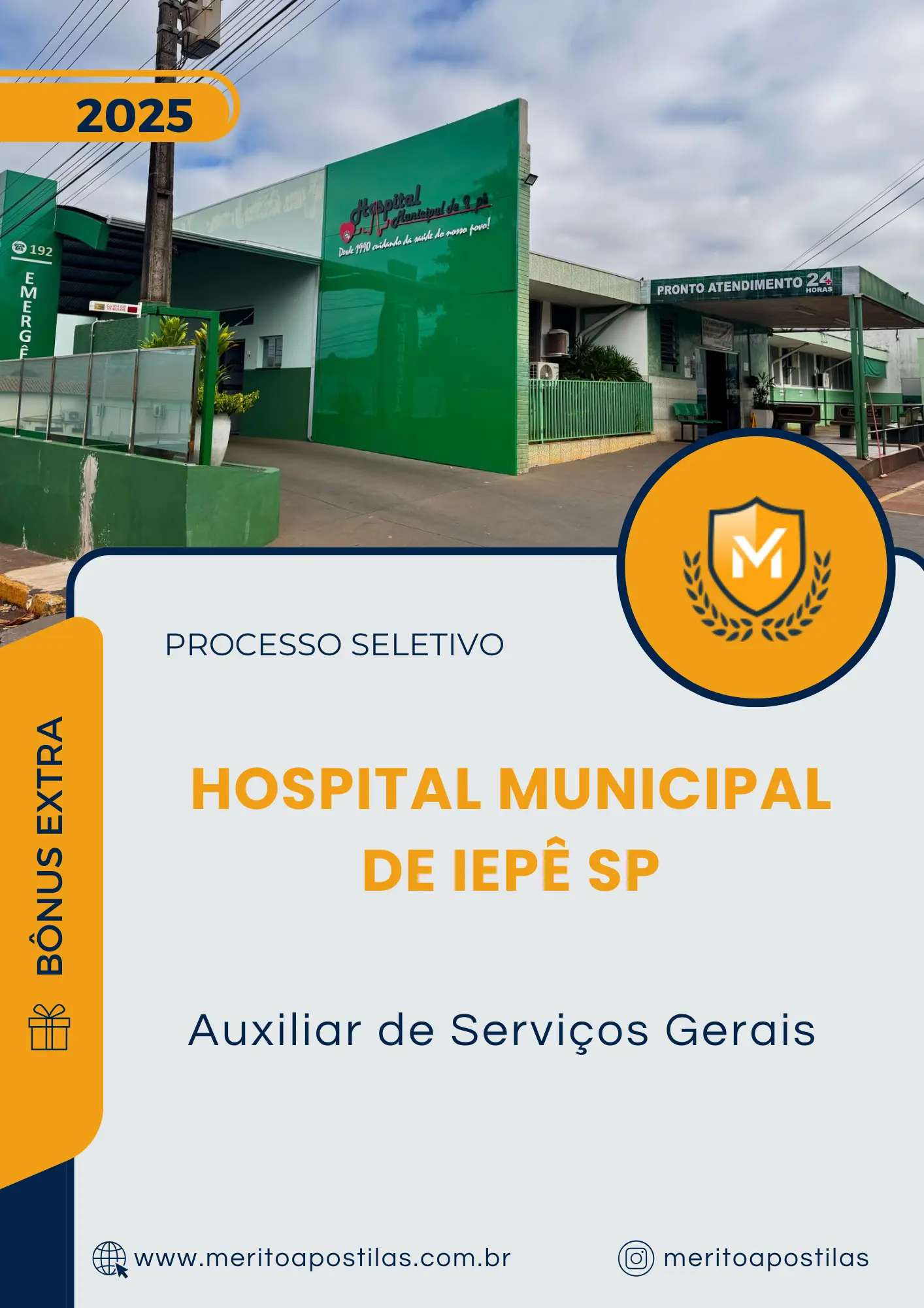Apostila Auxiliar de Serviços Gerais Hospital Municipal de Iepê SP 2025