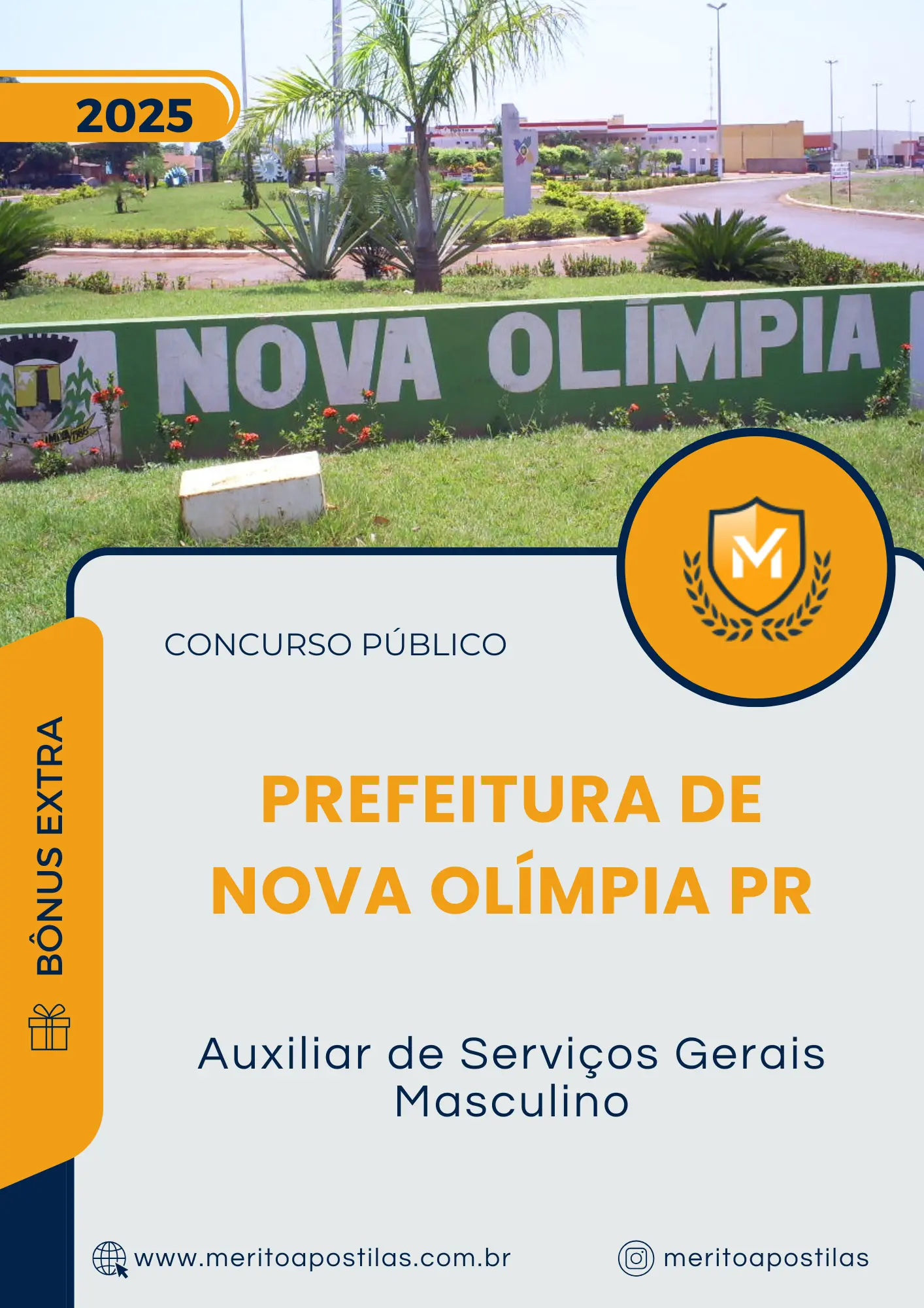 Apostila Auxiliar de Serviços Gerais Masculino Prefeitura de Nova Olímpia PR 2025