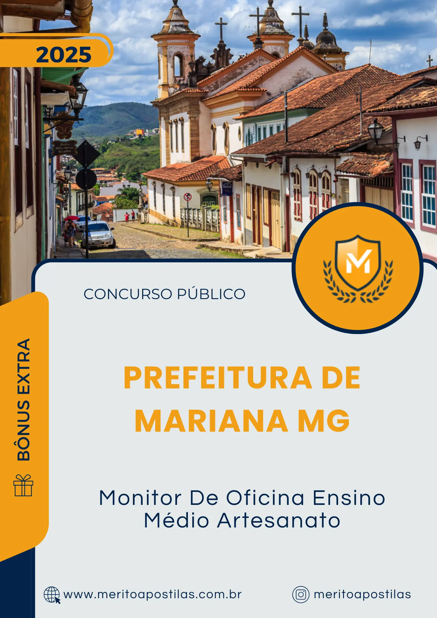 Apostila Monitor De Oficina Ensino Médio Artesanato Prefeitura de Mariana MG 2025