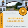 Apostila Motorista Transporte Escolar Prefeitura de São Carlos SC 2025