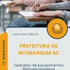 Apostila Operador de Equipamentos Retroescavadeira Prefeitura de Witmarsum SC 2025