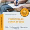 Apostila PEB I Professor de Educação Infantil Prefeitura de Cunha SP 2025