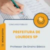Apostila Professor De Ensino Básico Prefeitura de Lourdes SP 2025