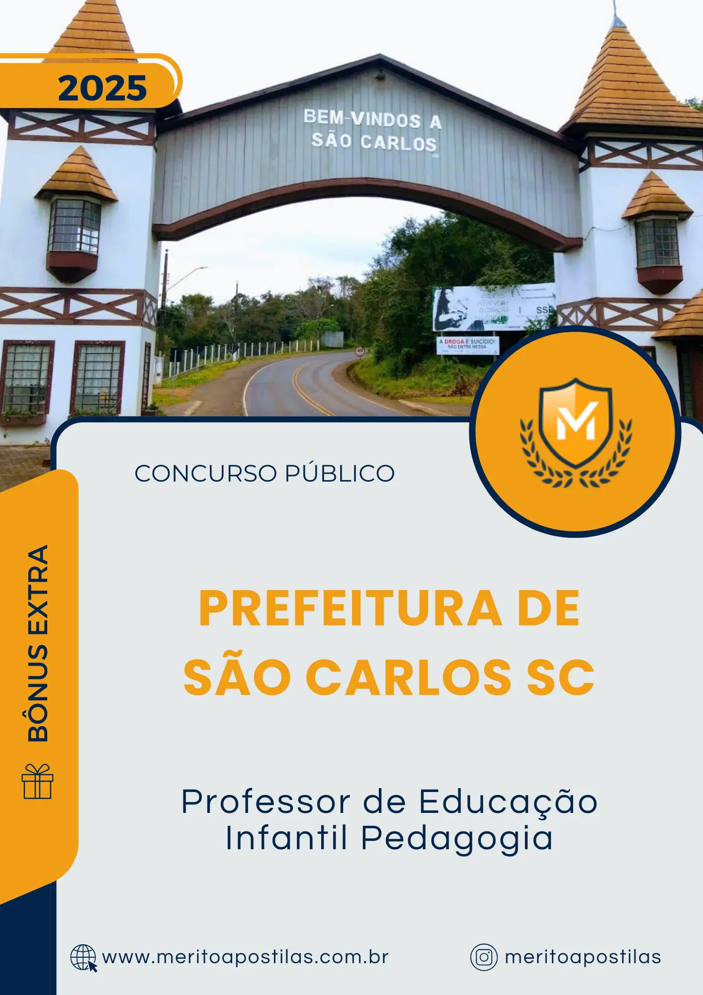 Apostila Professor de Educação Infantil Pedagogia Prefeitura de São Carlos SC 2025