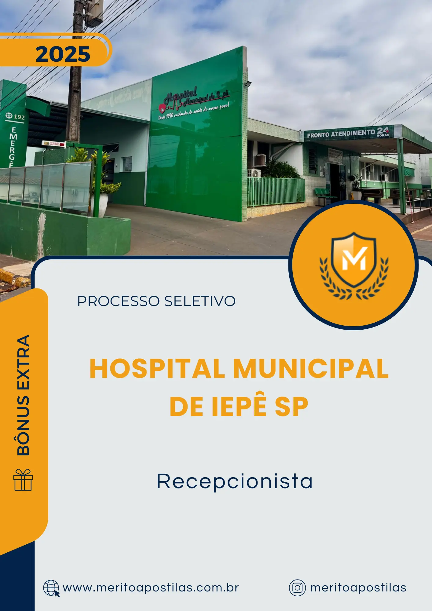 Apostila Recepcionista Hospital Municipal de Iepê SP 2025