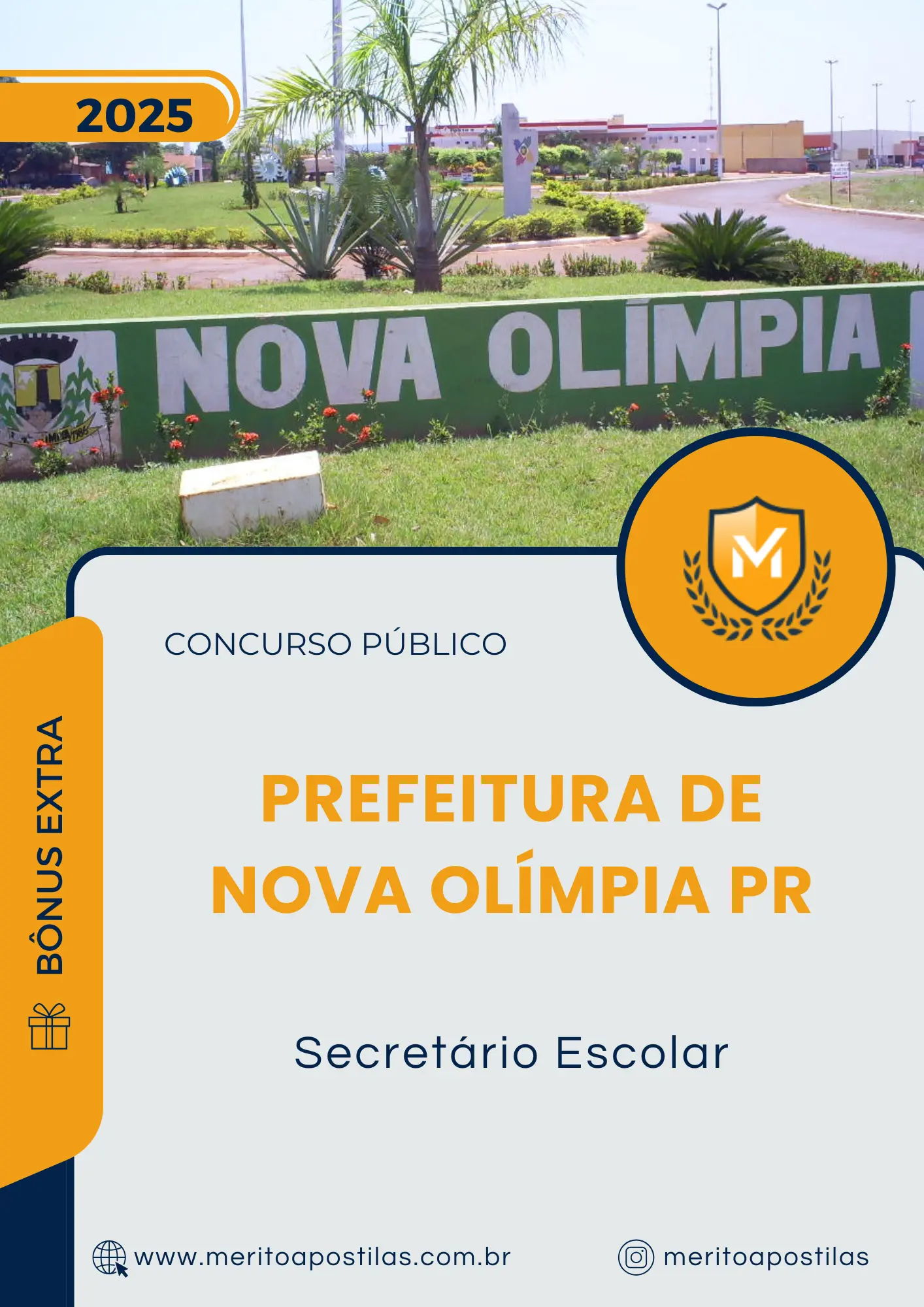 Apostila Secretário Escolar Prefeitura de Nova Olímpia PR 2025