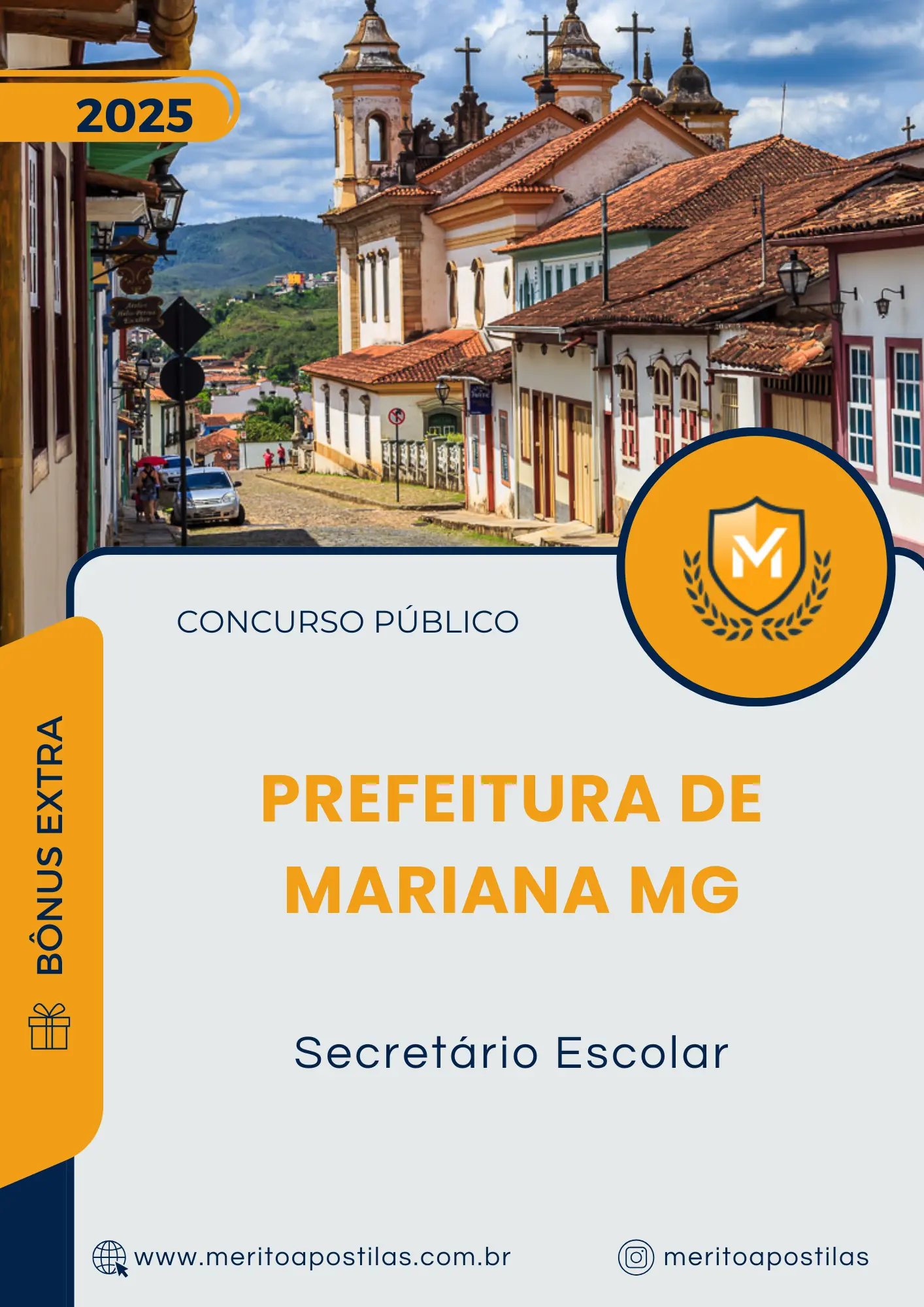 Apostila Secretário Escolar Prefeitura de Mariana MG 2025