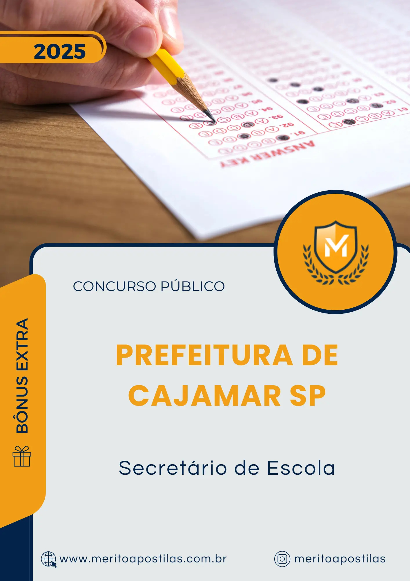 Apostila Secretário de Escola Prefeitura de Cajamar SP 2025