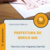 Apostila Técnico Em Higiene Dental Prefeitura de Berilo MG 2025