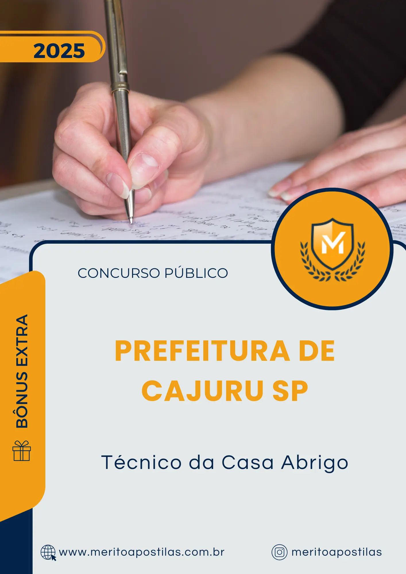 Apostila Técnico da Casa Abrigo Prefeitura de Cajuru SP 2025