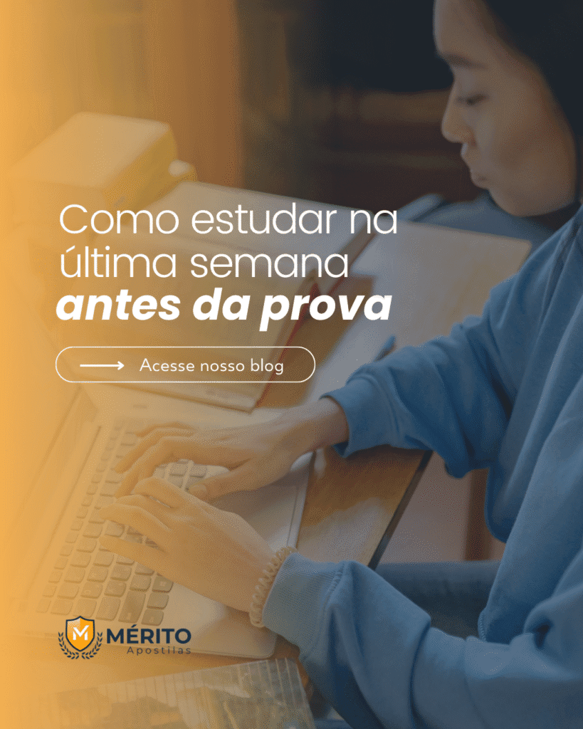 Planejamento de estudos organizado para a última semana de preparação para o concurso público