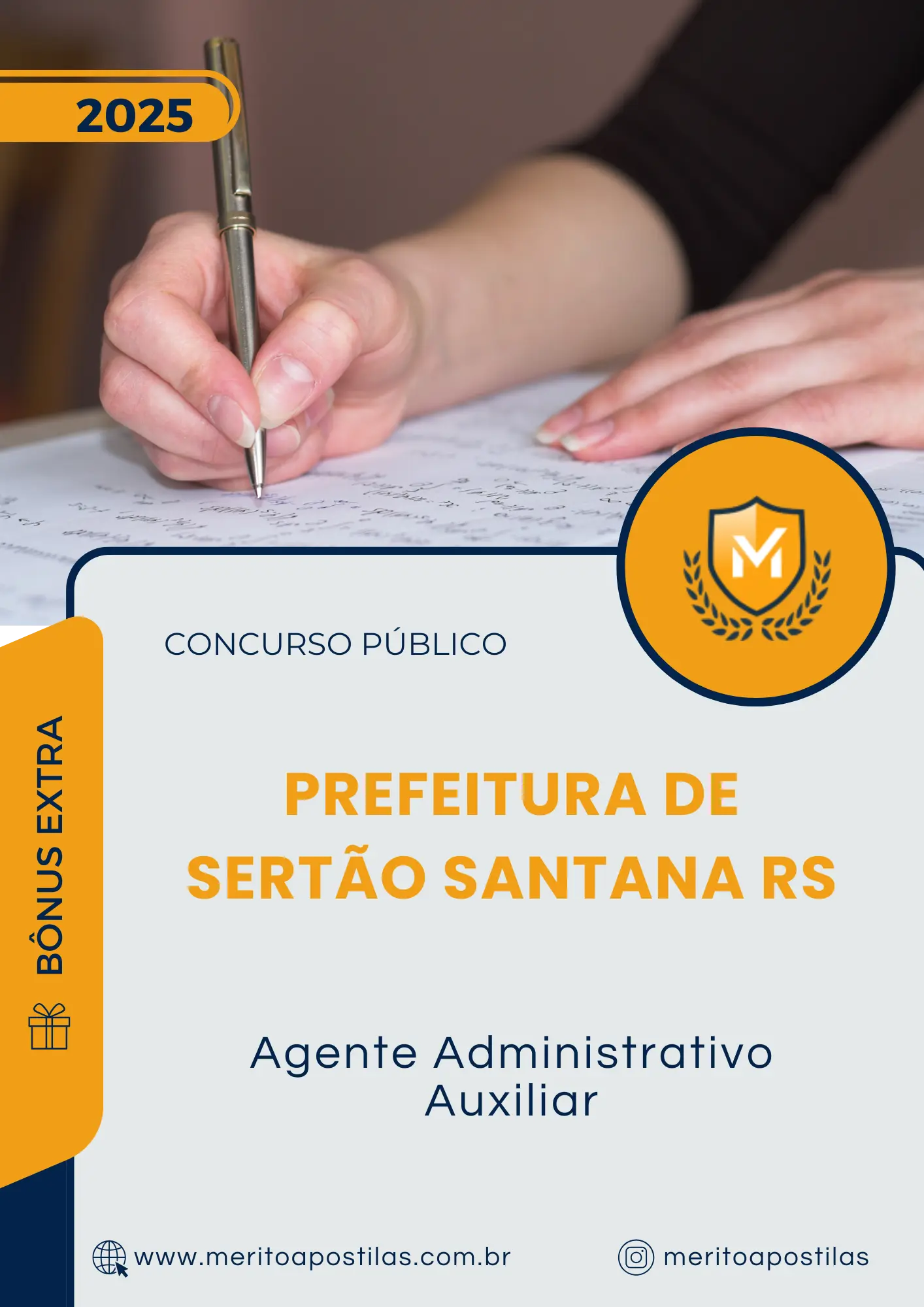 Apostila Agente Administrativo Auxiliar Prefeitura de Sertão Santana RS 2025