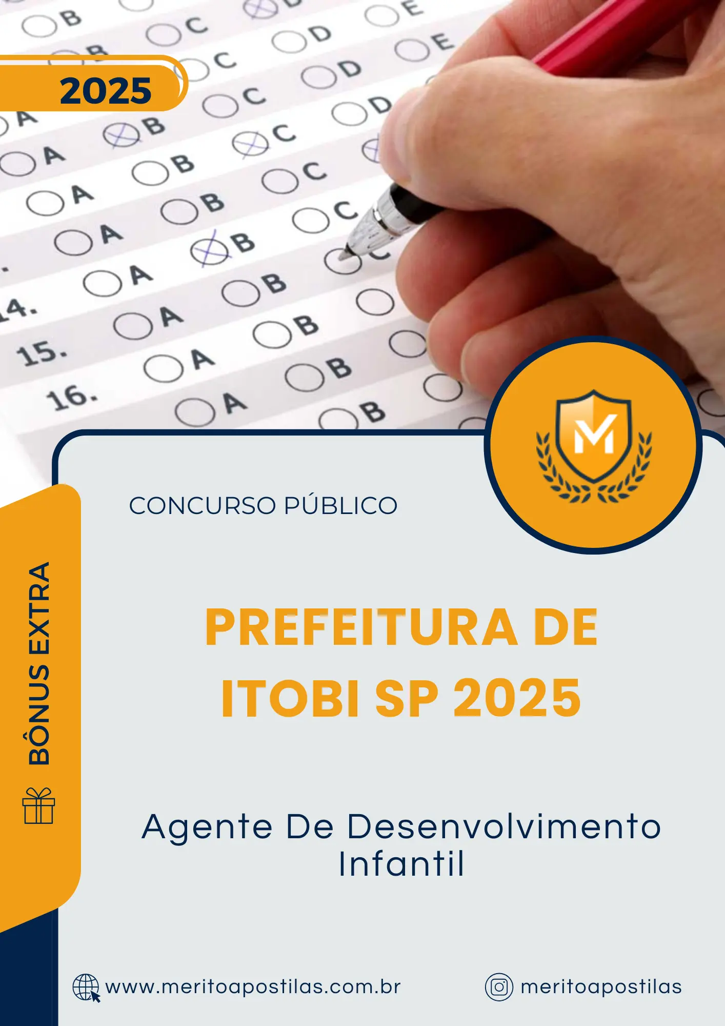 Apostila Agente De Desenvolvimento Infantil Prefeitura de Itobi SP 2025