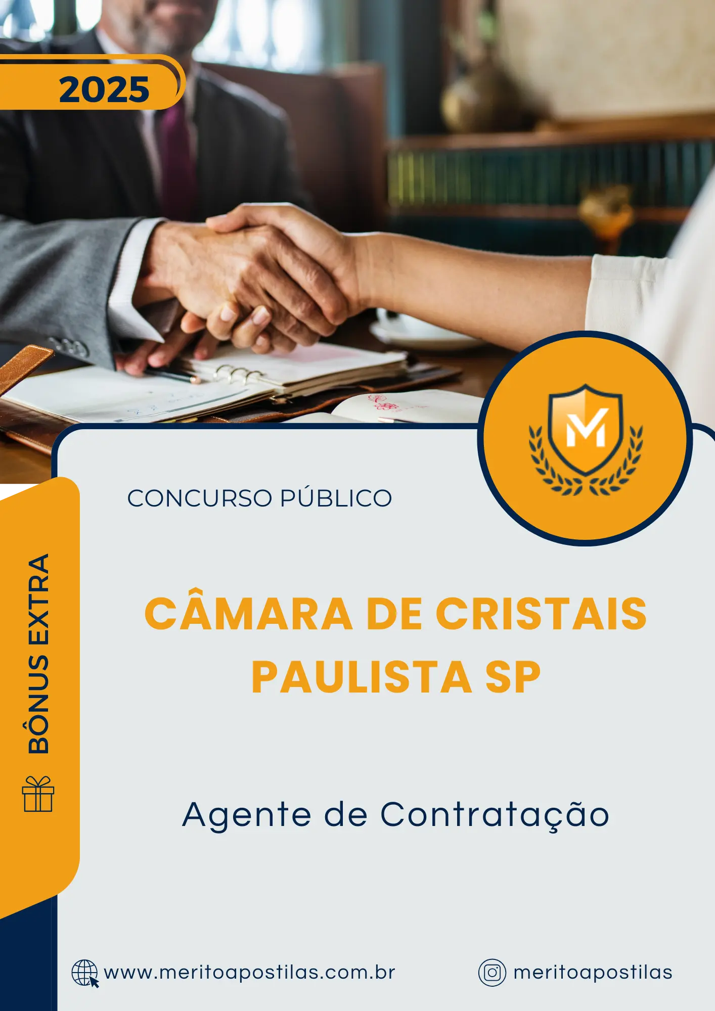 Apostila Agente de Contratação Câmara de Cristais Paulista SP 2025
