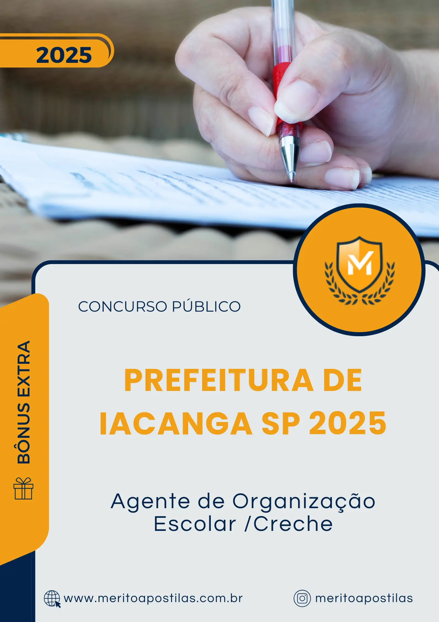 Apostila Agente de Organização Escolar Creche Prefeitura de Iacanga SP 2025