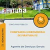 Apostila Agente de Serviços Gerais Concurso Público Companhia Hidromineral de Piratuba SC 2025