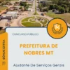 Apostila Ajudante De Serviços Gerais Prefeitura de Nobres MT 2025