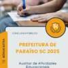 Apostila Auxiliar de Atividades Educacionais Prefeitura de Paraíso SC 2025