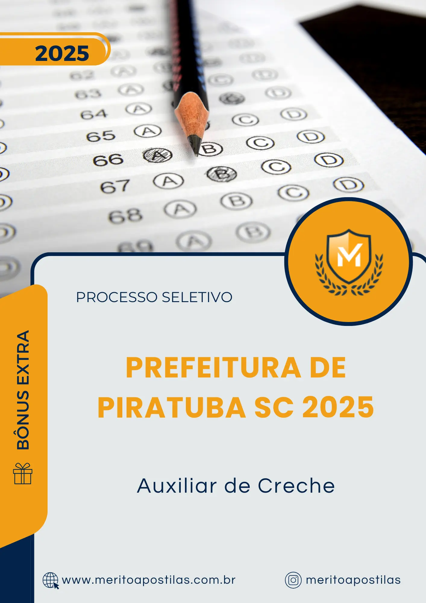 Apostila Auxiliar de Creche Prefeitura de Piratuba SC 2025