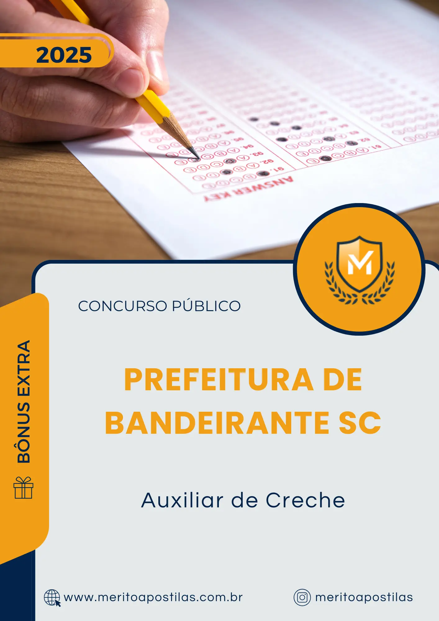 Apostila Auxiliar de Creche Prefeitura de Bandeirante SC 2025
