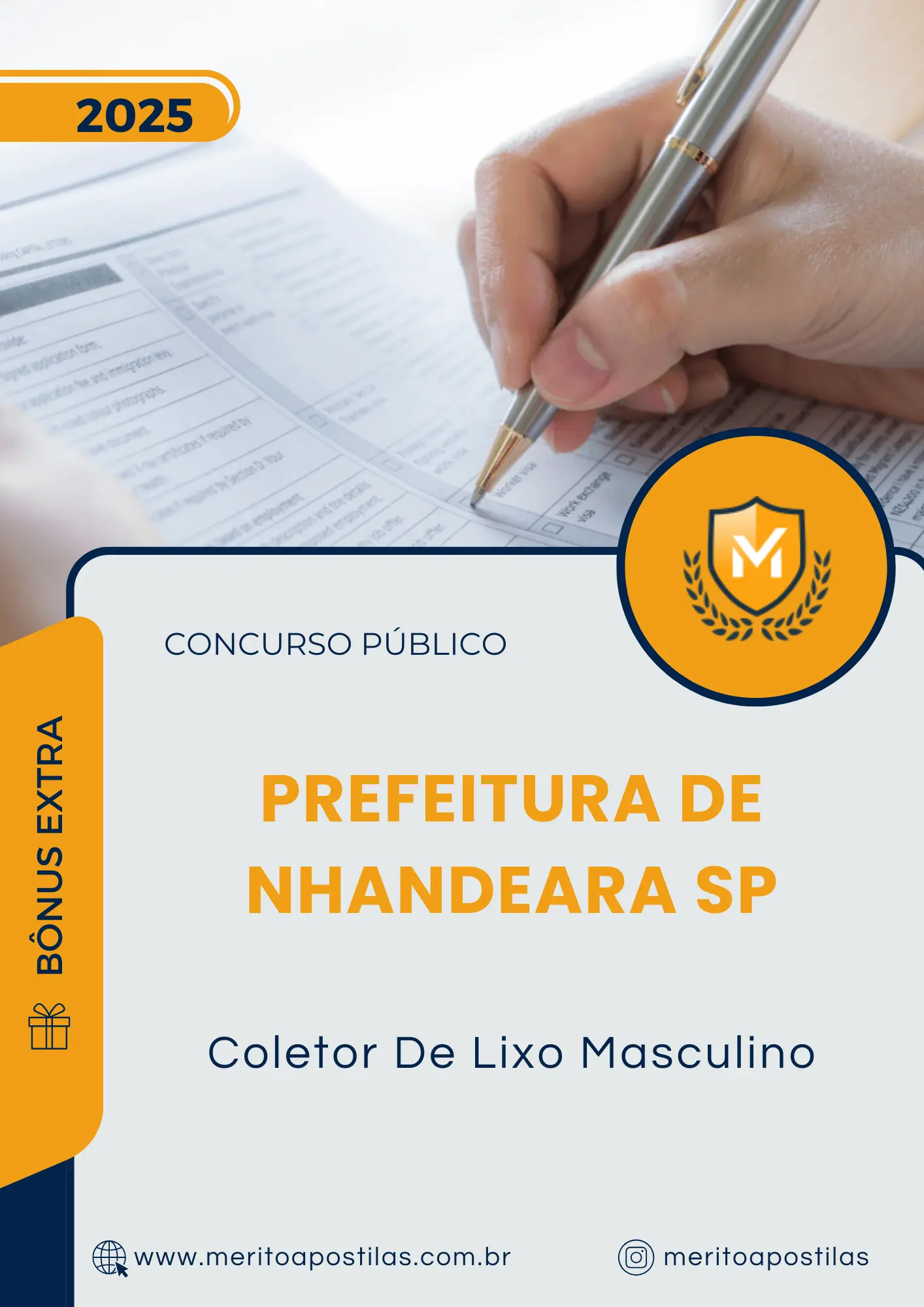 Apostila Coletor De Lixo Masculino Prefeitura de Nhandeara SP 2025