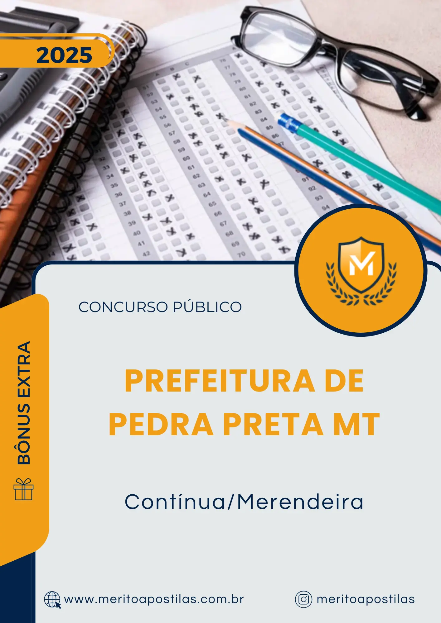 Apostila Contínua Merendeira Prefeitura de Pedra Preta MT 2025