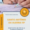 Apostila Eletricista de Obras e Prédios Públicos Prefeitura de Santo Antônio da Alegria SP 2025
