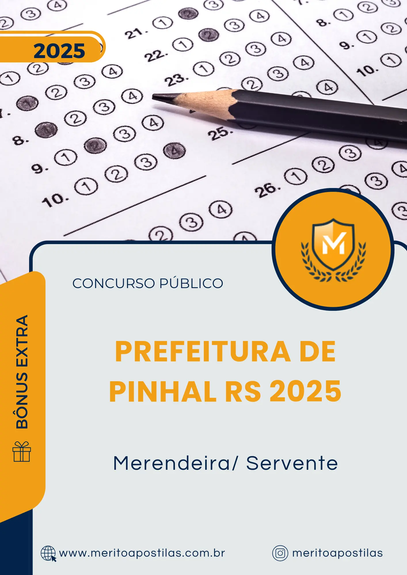 Apostila Merendeira Servente Prefeitura de Pinhal RS 2025