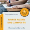 Apostila Merendeira Servente Prefeitura de Monte Alegre dos Campos RS 2025