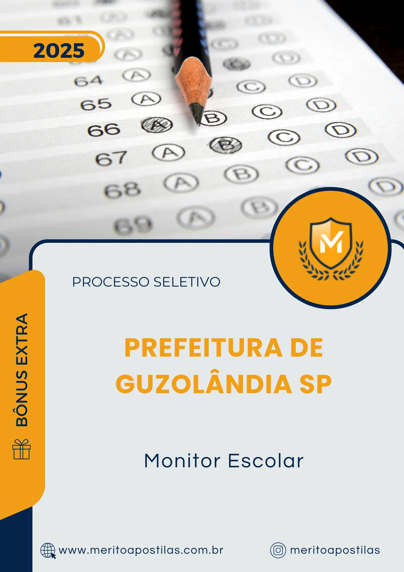 Apostila Monitor Escolar Prefeitura de Guzolândia SP 2025