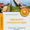 Apostila Monitor de Transporte Escolar Prefeitura de Presidente Epitácio SP 2025