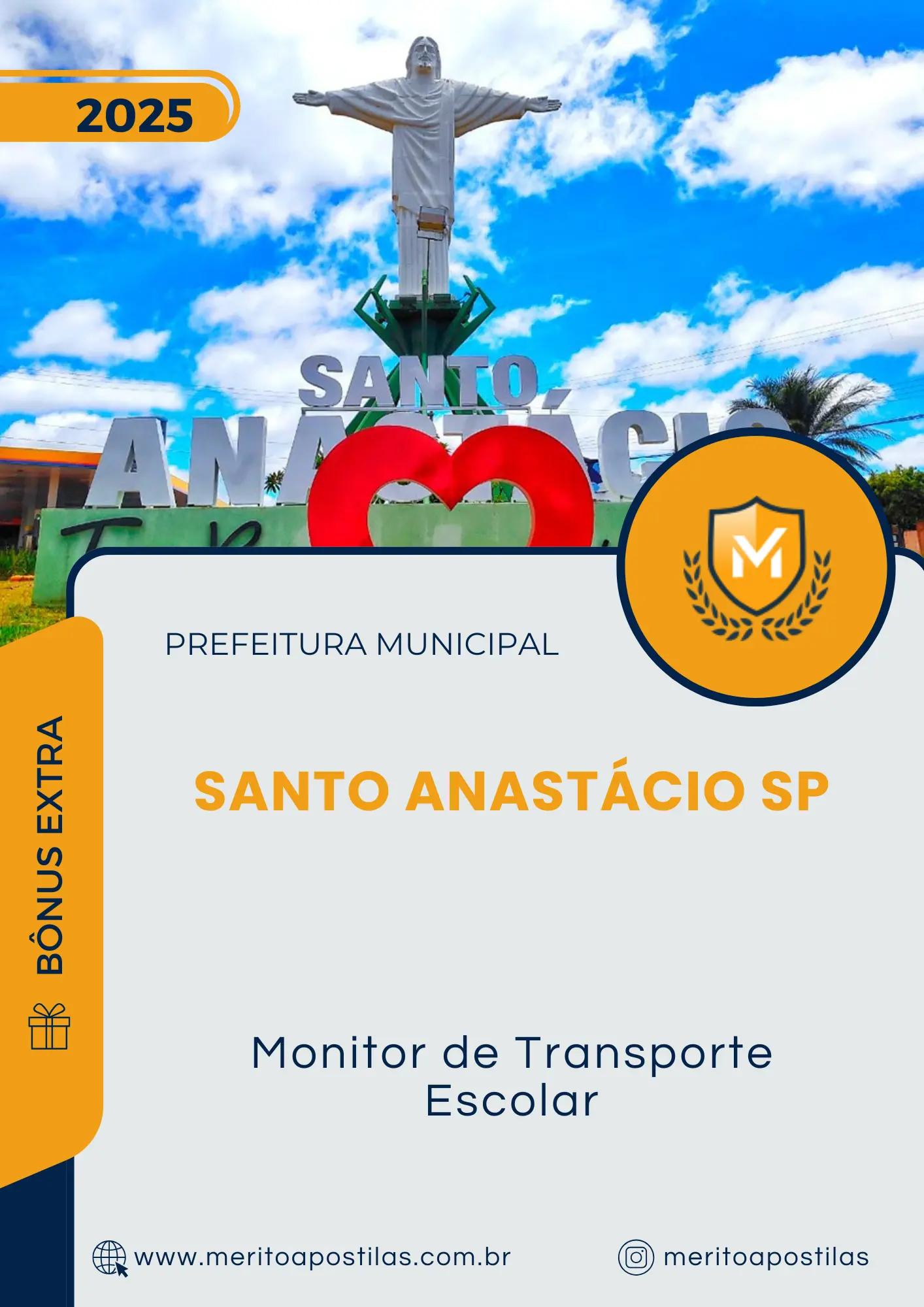 Apostila Monitor de Transporte Escolar Prefeitura de Santo Anastácio SP 2025