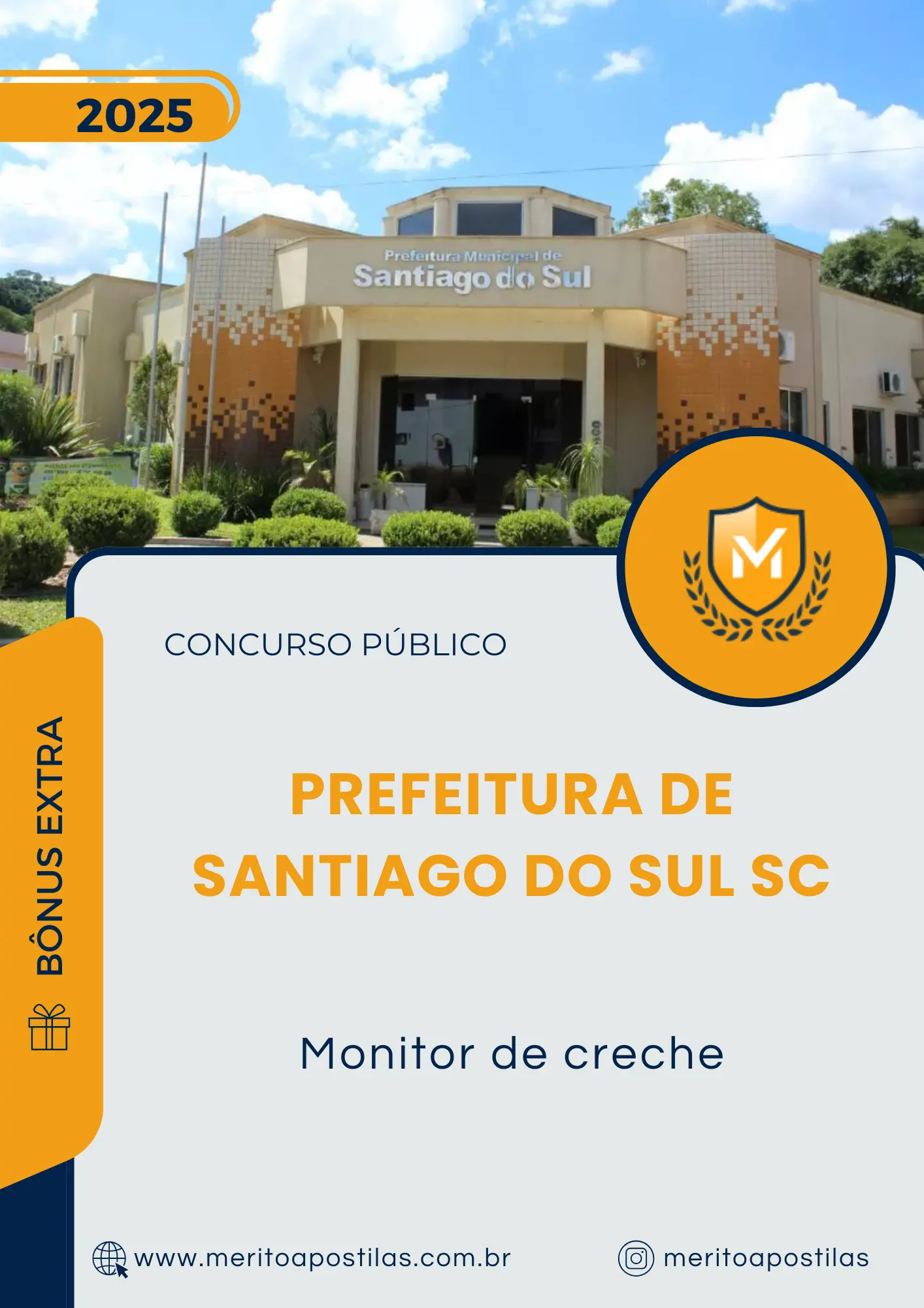 Apostila Monitor de Creche Prefeitura de Santiago do Sul SC 2025
