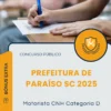 Apostila Motorista CNH Categoria D Prefeitura de Paraíso SC 2025