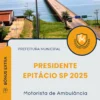 Apostila Motorista de Ambulância Prefeitura de Presidente Epitácio SP 2025