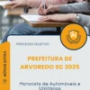 Apostila Motorista de Automóveis e Utilitários Prefeitura de Arvoredo SC 2025
