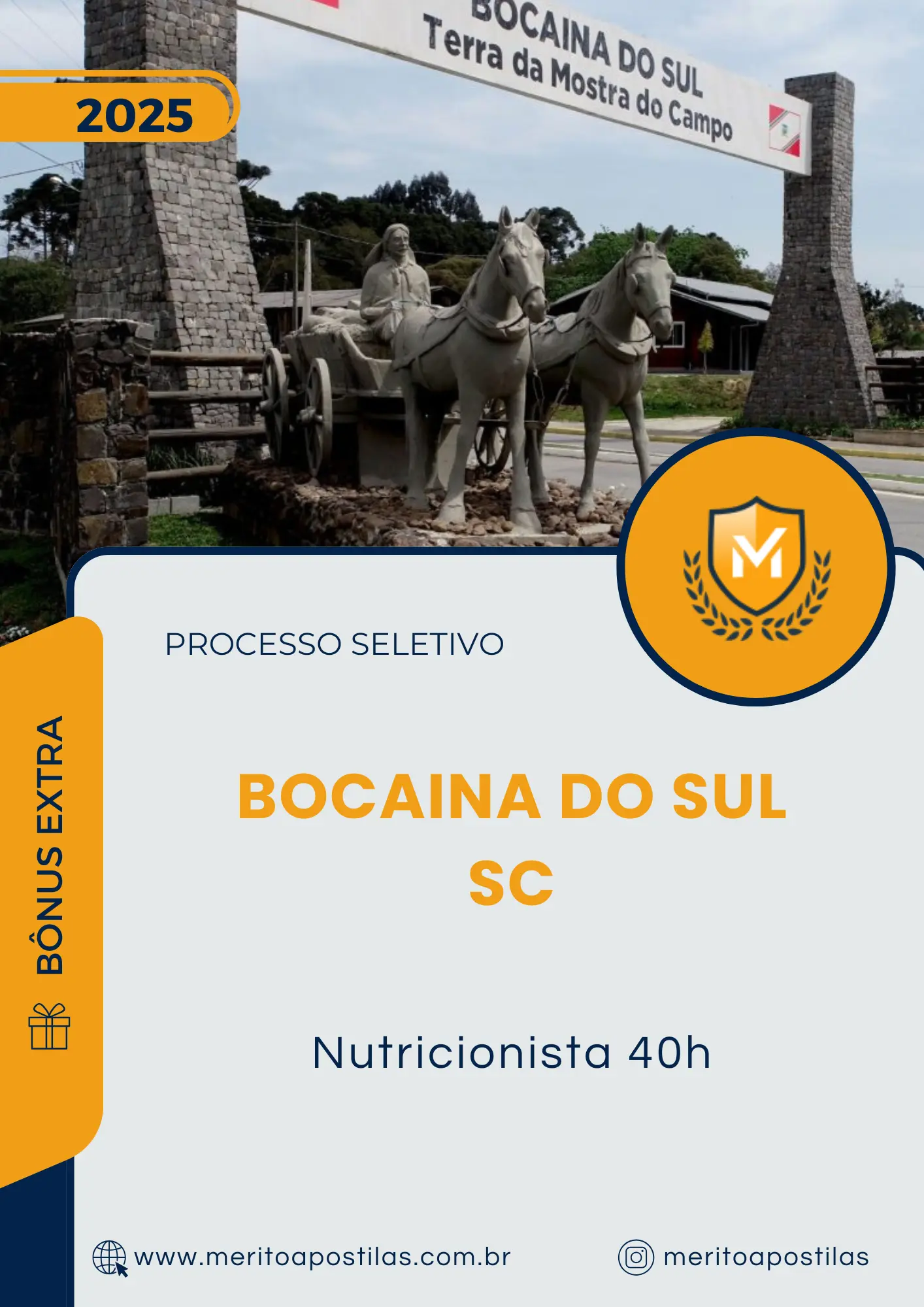 Apostila Nutricionista 40h Prefeitura de Bocaina do Sul SC 2025