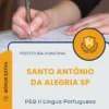 Apostila PEB II Língua Portuguesa Prefeitura de Santo Antônio da Alegria SP 2025