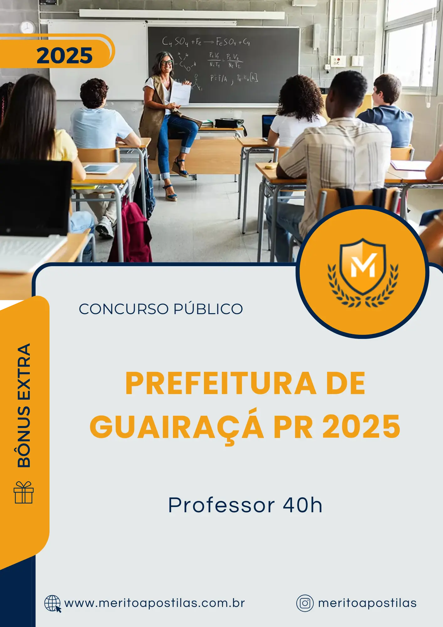 Apostila Professor 40h Prefeitura de Guairaçá PR 2025