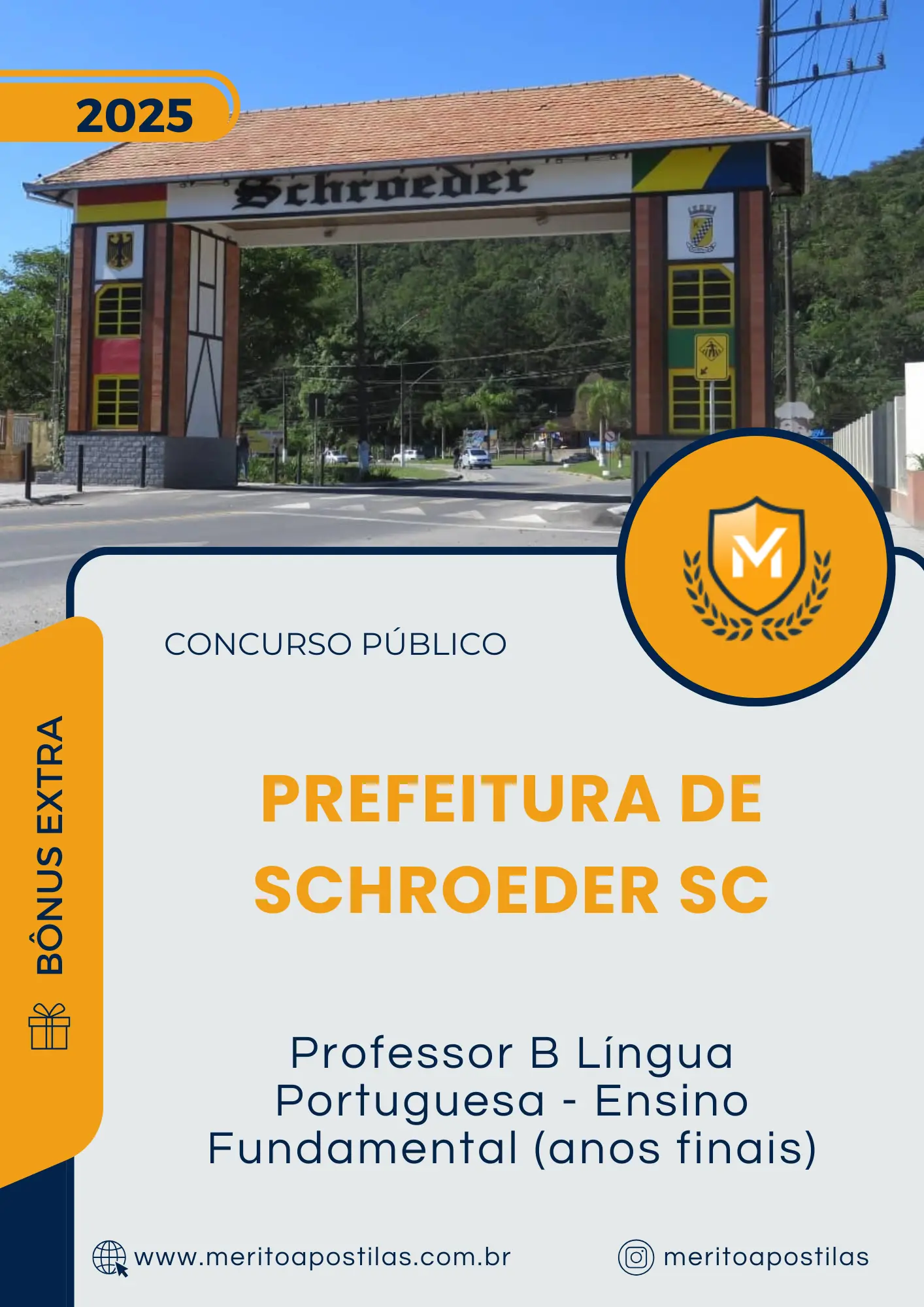 Apostila Professor B Língua Portuguesa Ensino Fundamental anos finais Prefeitura de Schroeder SC 2025