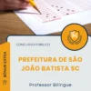 Apostila Professor Bilíngue Prefeitura de São João Batista SC 2025