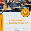 Apostila Professor Educação Física 20h Prefeitura de Alto Bela Vista SC 2025