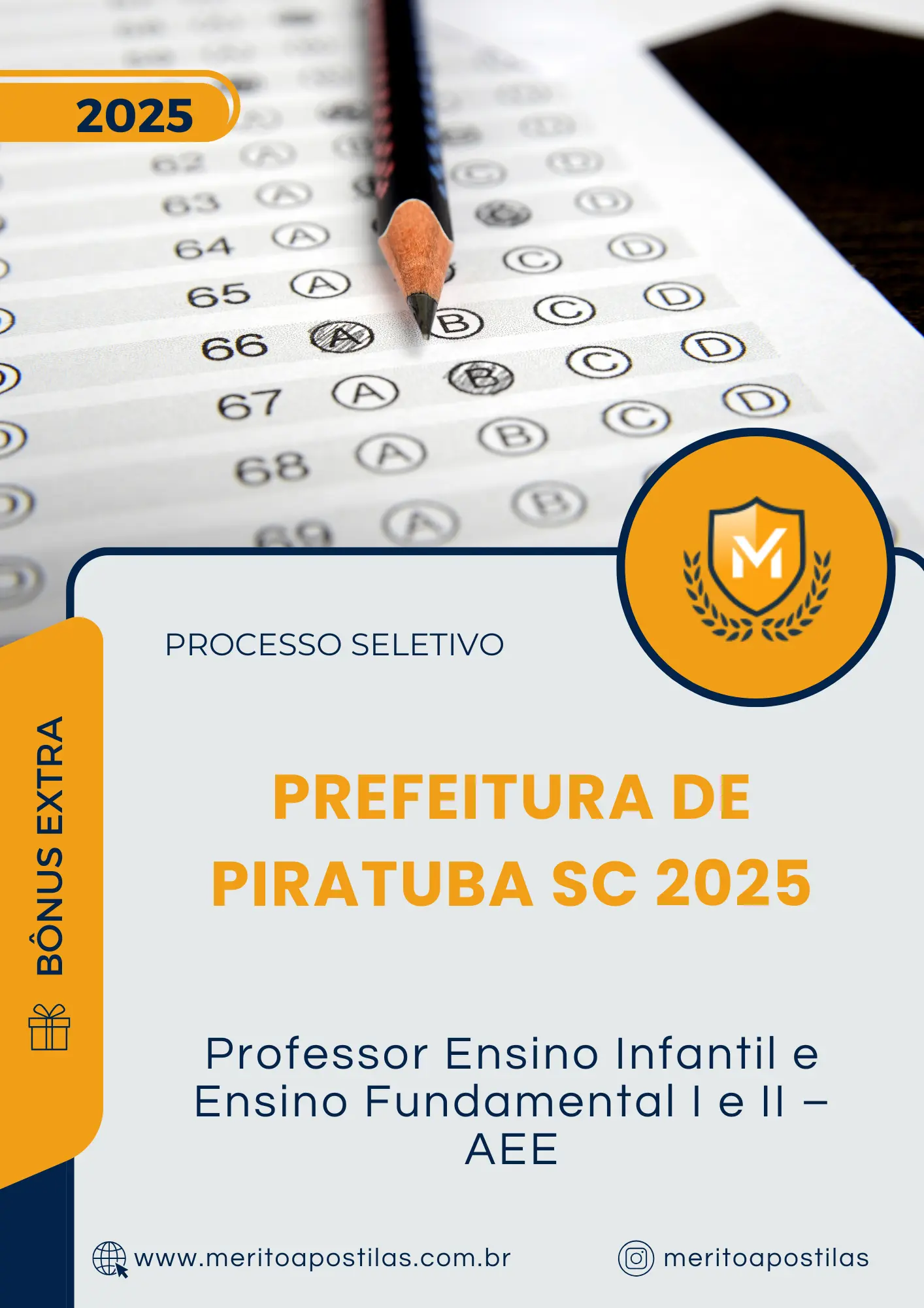 Apostila Professor Ensino Infantil e Ensino Fundamental I e II AEE Prefeitura de Piratuba SC 2025