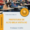 Apostila Professor II 20h Prefeitura de Alto Bela Vista SC 2025