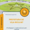 Apostila Professor Licenciatura em Letras Prefeitura de Vila Rica MT 2025