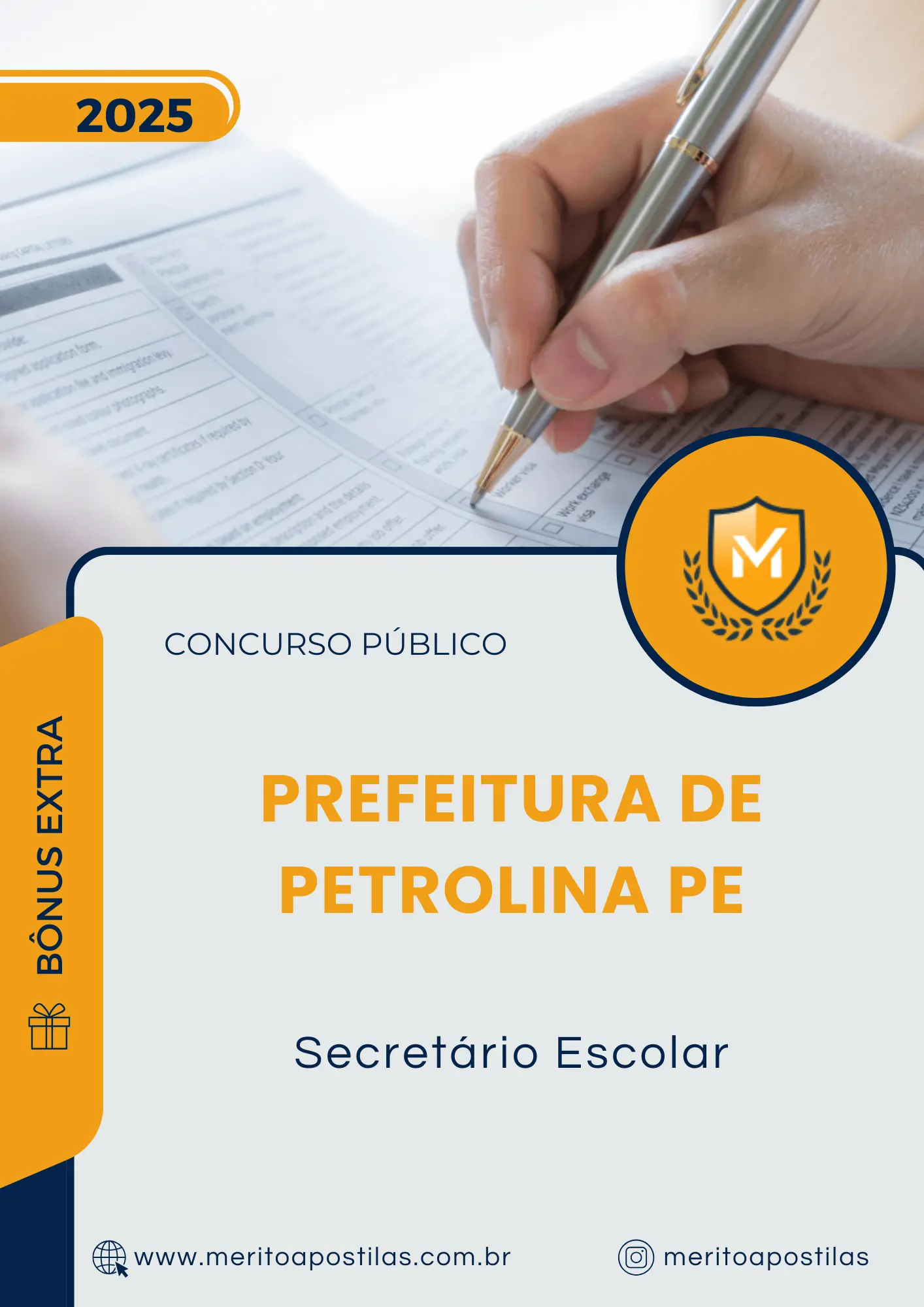 Apostila Secretário Escolar Prefeitura de Petrolina PE 2025
