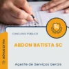 Apostila Agente de Serviços Gerais Prefeitura de Abdon Batista SC 2025
