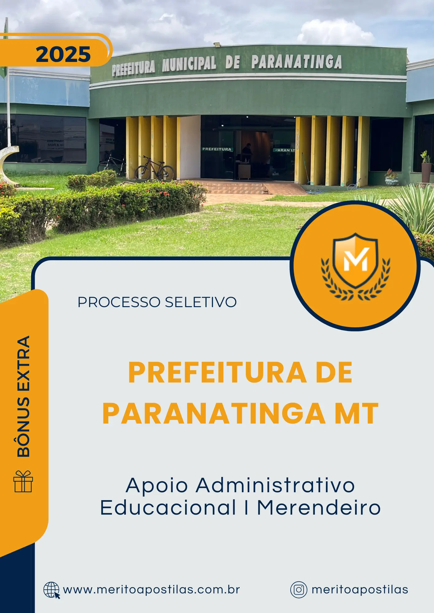 Apostila Apoio Administrativo Educacional I Merendeiro Prefeitura de Paranatinga MT 2025