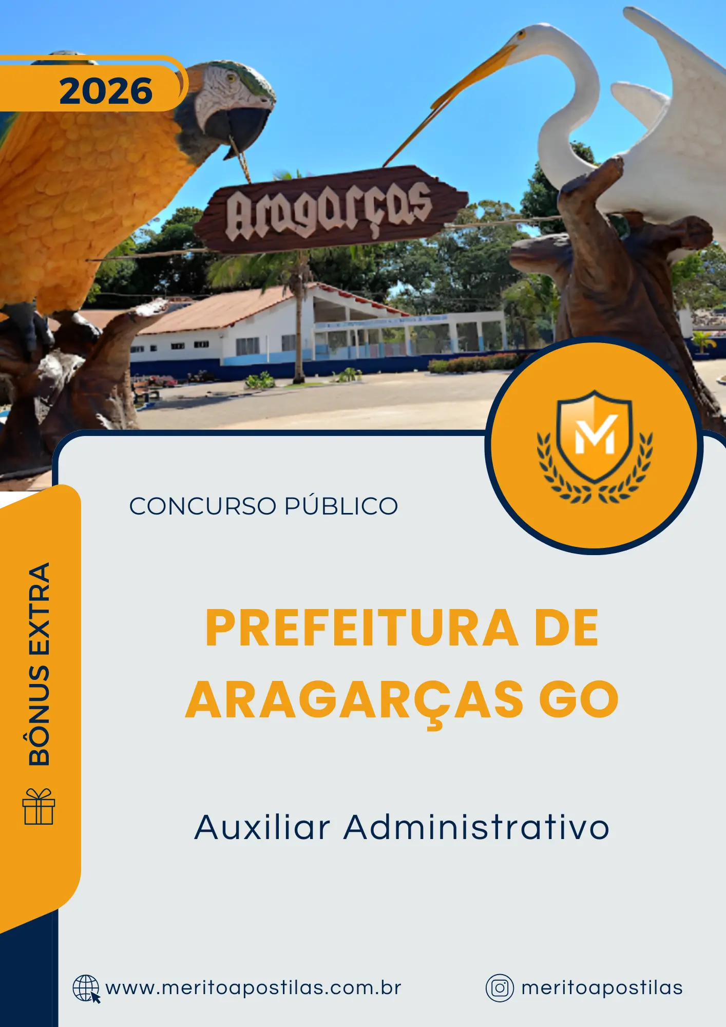 Apostila Auxiliar Administrativo Prefeitura de Aragarças GO 2025