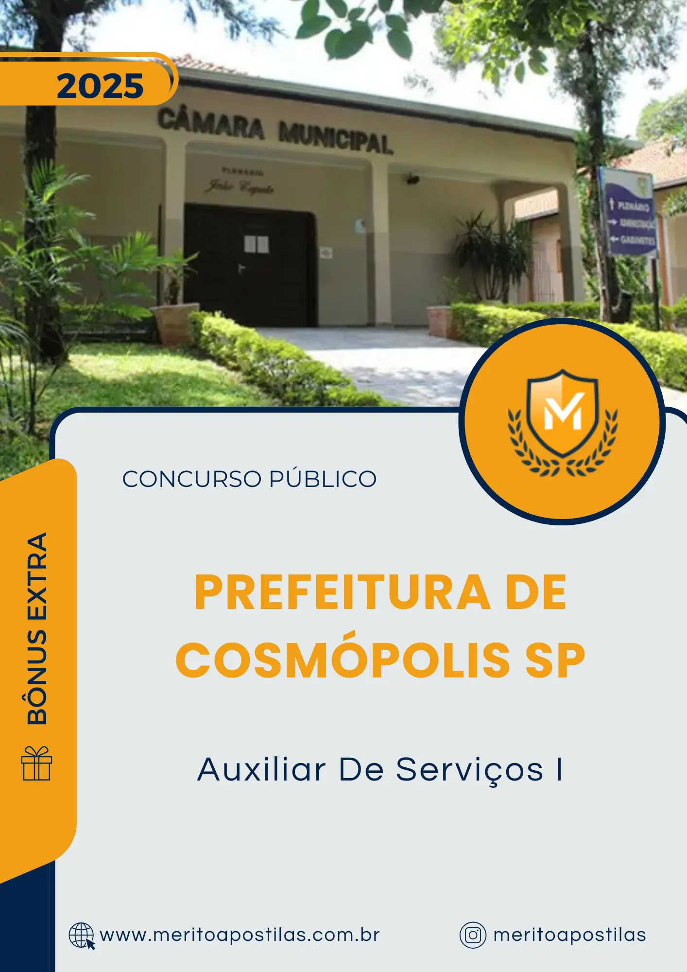 Apostila Auxiliar De Serviços I Prefeitura de Cosmópolis SP 2025